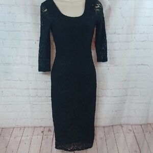 Elegant Black Lace Dress